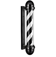 Poteau de barbier rotatif à LED, éclairage en métal, mobilier de salon de coiffure, vente chaude, accessoires de chaise de barbier pour salon de coiffure