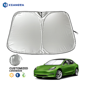 XIANGTA 57*31,5 pulgadas parasol delantero <span class=keywords><strong>de</strong></span> coche plegable Ventana <span class=keywords><strong>de</strong></span> coche Tesla modelo Y Modelo 3 parasol <span class=keywords><strong>de</strong></span> coche portátil para Protector <span class=keywords><strong>de</strong></span> parabrisas - Product Image 1
