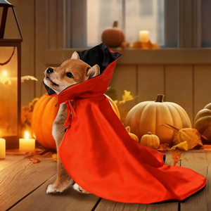 Ropa para mascotas pequeñas y medianas para perros y gatos, capa de vampiro transfronteriza de invierno, decoración de fiesta de Halloween, capa de poliéster sólido, disfraces - Product Image 5
