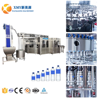 Machine de rinçage, remplissage et bouchage entièrement automatique pour eau minérale potable et cosmétique, avec piston, 300ml/500ml/1000ml