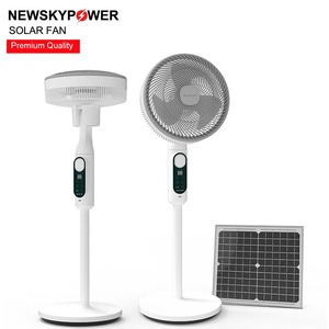 Ventilateur Solaire Portable Réglable à 360 Degrés, Rechargeable 5200 mAh, 12 et 14 Pouces, pour Camping et Sol - Product Image 3