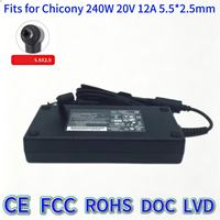 Adaptateur d'alimentation pour ordinateur portable de remplacement, compatible avec Kuangshi, X8Ti, X9Ti, PKPA2405-20V12A-CC, 240W 20V12A
