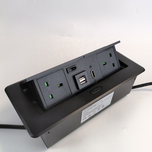 2 Anh Ổ cắm điện ẩn Máy tính để bàn kết nối dữ liệu ổ cắm hộp hội nghị Bảng đa phương tiện văn phòng bảng điện bật lên ổ cắm <span class=keywords><strong>USB</strong></span>-C - Product Image 2