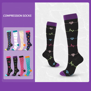 <span class=keywords><strong>Medias</strong></span> de Compresión de Secado Rápido ALLCH Crew para Enfermeras, Correr, Ciclismo, Viajes, Diseño Jacquard, Spandex/Nailon, Deportivas, Fitness - Product Image 5