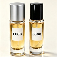 Flacon de parfum vaporisateur en verre transparent portable cylindrique de 10 ml, 15 ml, 20 ml, vide, personnalisable