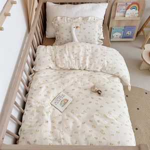 OEKO muselina de algodón puro 4 capas funda nórdica 3 piezas conjunto para niño suave transpirable lindo cartón - Product Image 5