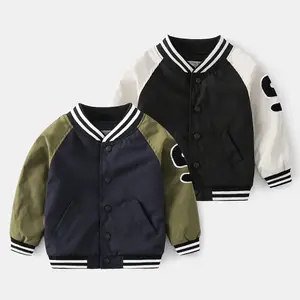 Veste de printemps et d'automne pour garçon, veste d'automne pour bébé, sport, uniforme de baseball pour enfants