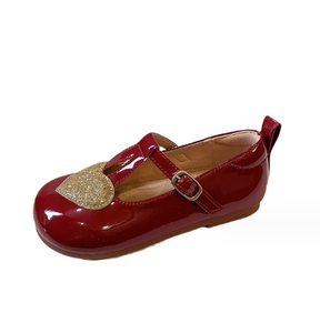 Chaussures à talons scintillantes en forme de cœur pour filles, idéales pour les mariages et les fêtes, sandales de demoiselle d'honneur pour enfants et tout-petits, vente en gros - Product Image 1