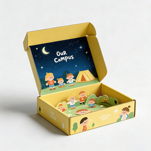 Boîte en carton ondulé personnalisée avec illustration 3D pour enfants, insert personnalisé, boîte <span class=keywords><strong>d</strong></span>'expédition, jouet éducatif pour enfants, solution de marque pour cadeaux - Product Image 2