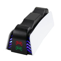 Station de charge de manette de jeu sans fil avec lumière LED pour contrôleur PS5, double station de charge