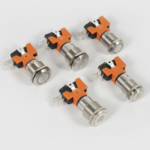 Bouton poussoir métallique étanche IP65 de 12 mm, 16 mm, 19 mm, 22 mm, 25 mm pour unité de commande de porte d'ascenseur - Product Image 1