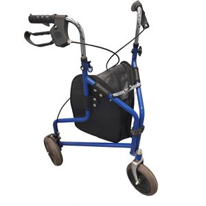 3-Wheel <b>Rollator</b> <b>Walker</b> for Seniors Foldable Shopping Cart with Seat Bag 15kg Weight Capacity Class II Medical Device - Product Image 3