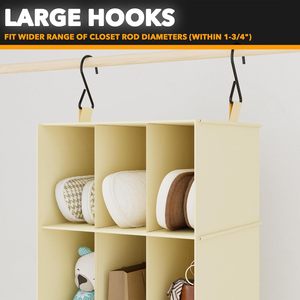 Hanging Closet Organizer 24 Compartments Non Woven Fabric <b>Shoe</b> <b>Storage</b> For Bedroom Wardrobe With Dividers Hook Type - Product Image 5