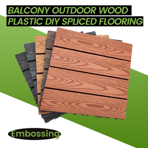 Gạch lát sàn ngoài trời <span class=keywords><strong>WPC</strong></span> giả gỗ, chống thấm, kích thước 30x30cm và 30x60cm, kiểu ghép nối, dùng cho sân vườn, ban công, bệnh viện & sân sau - Product Image 2