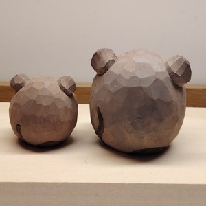 Wooden <b>Mouse</b> Figurine Set 2Pcs Small 3.5X3.5 Cm Large 5X5 Cm Linden Wood Craft Desktop Decoration Living Room <b>Ornament</b> - Product Image 4
