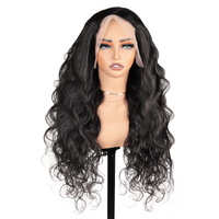 Hot 13x4 transparan Hd renda Wig untuk wanita hitam Amerika gelombang dalam Hd renda Frontal Wig rambut manusia mentah