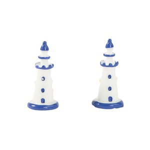 Dp Miniature Phare en Résine, Ornement Blanc et Bleu, Décoration d'Aquarium, Style Classique, Artisanat Écologique - Product Image 5