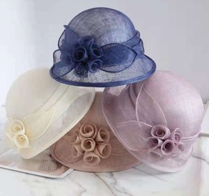 Latest New Elegant Yarn Church <b>Hats</b> <b>for</b> Women Wide Brim Sinamay Character Style Sports Business Fishing Party Wholesale - Product Image 2