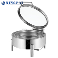 XINGPAI Nouveau design de plats de service ronds modernes de style arabe pour la restauration, ensemble de plats de service en acier inoxydable pour buffet