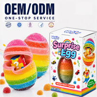 Œuf Surprise Gommeux OEM ODM, Bonbons Jouets, Gelée de Fruits Certifiée Halal, Mâchable et Moelleux pour Collations Nouveauté en Gros