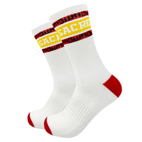 Chaussettes de sport de basketball personnalisées avec logo de marque, qualité supérieure, tricotées en coton/nylon/spandex/élasthanne, confortables et douces