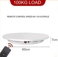 Plateau tournant rotatif à 360 degrés pour photographie, 60 cm, 100 kg, pour exposition et rotation de produits