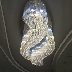 Hotel Project Pendant <b>Light</b> Banquet Hall Villa Large Fancy Crystal Custom Ceiling Chandelier Lighting - Product Image 3