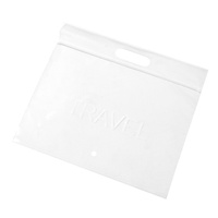 Sacs en PE transparents refermables, scellés à la main, emballage souple en plastique pour le rangement des vêtements et des foulards, en stock