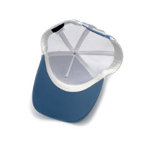 Casquette Trucker Haute Visibilité Personnalisée en Maille avec Écussons Brodés 3D, Casquettes Trucker Rayées sur le Côté Style Australien, Casquettes en Maille Personnalisées
