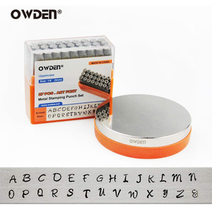 OWDENプロ用DIYグレードアッパーケース手書きフォントレターパンチセット1/8-3mmスチール製ベンチブロックジュエリースタンピングOEM - Product Image 2