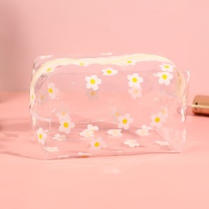 Bolsa de maquillaje transparente con diseño de mariposa azul, tamaño mediano, PVC, impermeable, estuche de almacenamiento de cosméticos, bolsa de viaje de gran capacidad para artículos de tocador - Product Image 4