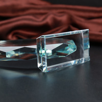 Trophée octogonal personnalisé en cristal transparent Subli-forward Honor of Crystal Manufacture, idéal pour la gravure laser