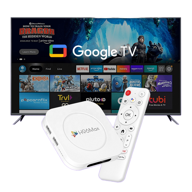H96 MAX M1 Plus 8K Streaming Quad Core 4GB RAM 32GB WiFi 6 Smart Set-top TV Box Premium Android 14 Home Security