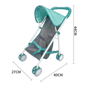 Poussette de poupée 20mm Deluxe Poussette bébé grande taille avec poignée réglable un sac à bandoulière 2 1 <span class=keywords><strong>Landau</strong></span> - Product Image 2