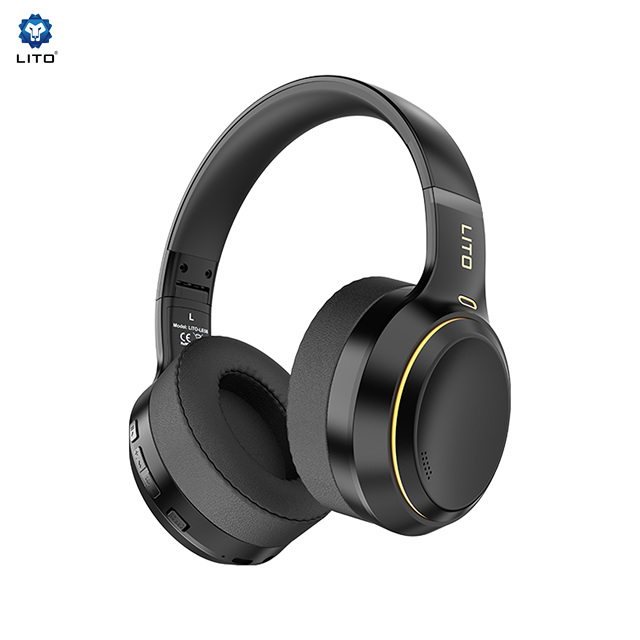 LITO LE08 Gaming Sport Over-ear Wireless Earphones Hands Free V5.4 Blue Tooth Headphone with Microphone