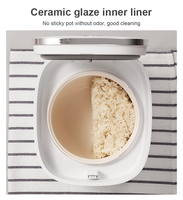 Cuisinière à riz électrique automatique de 1,6 L avec minuterie numérique et écran LED, cuiseur vapeur avec cuisson rapide, design multifonctionnel portable