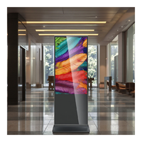 Afficheur publicitaire vertical pour entreprise en libre-service, installation murale flexible, affiche numérique avec SDK 43"-98" 1080p