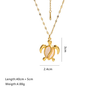 สร้อยคอพร้อมจี้รูปปลาดาวปลาดาวทำจากสแตนเลสและไทเทเนียมสำหรับผู้หญิงสร้อยคอโซ่ติดไหปลาร้าทันสมัย - Product Image 2