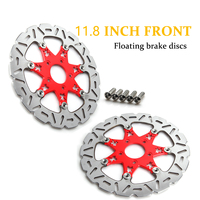 Disque de frein perforé ZCLH BD-005 en acier inoxydable 2Cr13, rotor flottant de 11,8 pouces pour Harley Touring 2008-2025, refroidissement CNC