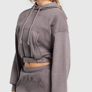 Sudadera con Capucha Corta Personalizable Multicolor, Holgada, de Manga Larga para Mujer, para Primavera y Otoño - Product Image 5