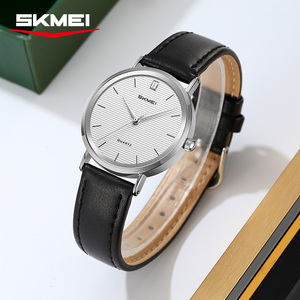 นาฬิกาข้อมือ SKMEI 2568 รุ่น Unisex ดีไซน์หรูหรา เรียบง่าย สายหนัง หน้าปัดควอตซ์ พร้อมเข็มบอกเวลา ขนาดสาย 16 มม. ตัวเรือนโลหะผสมสังกะสี - Product Image 2