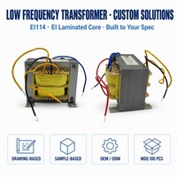 Trafo Kontrol Tipe EI Frekuensi Rendah 50Hz 60Hz, Tegangan Input Output Kustom, Kabel Terbuka, Rangka Terbuka