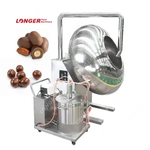 Big Capacity Chocolate Enrobing Hazelnut Panning and Polishing Machine Chocolate