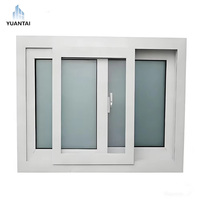 Fenêtres et portes coulissantes horizontales en alliage d'aluminium à rupture de pont thermique Yuantai à double vitrage pour l'extérieur, l'entrée, le sous-sol, le salon, l'hôtel
