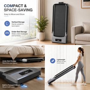 Caminadora Plegable para Debajo del Escritorio, Caminadora Profesional Curva y Portátil para el Hogar con Control Remoto - Product Image 4