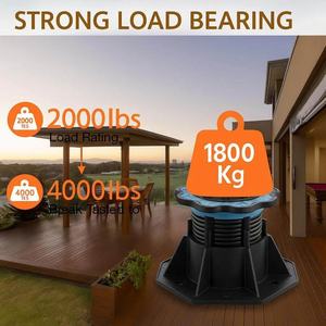 Support de terrasse réglable, base de terrasse réglable en plastique, plateforme de terrasse flottante, réglage de la hauteur du <span class=keywords><strong>plancher</strong></span> de terrasse - Product Image 1