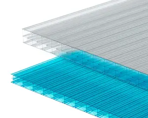 Поликарбонатный оконный тент с пластиковой рамой и полым листом, двухнастенный поликарбонатный лист, Прозрачный поликарбонатный полый лист