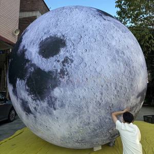 Ballon lune gonflable géant personnalisé de 4 m avec éclairage LED, ballon décoratif extérieur, lune gonflable de grande taille avec souffleur, décoration d'événements - Product Image 1
