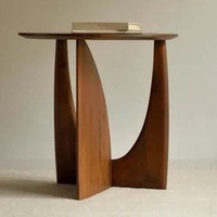Tables basses rondes en bois de chêne de luxe, style nordique moderne, pour salon