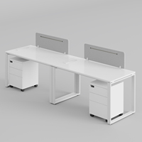 Bureau de travail ergonomique en bois massif de luxe avec trou de gestion des câbles, bureau d'ordinateur moderne pour poste de travail du personnel